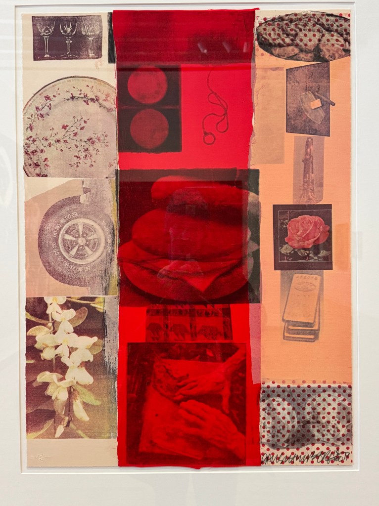 Margo Wolowiec
United States, born 1985
Expert, Avoid
2019
Handwoven polymer, linen, dye sublimation ink, thermal foil
Gift of the artist and Jessica Silverman
An artist from southeast Michigan with family history in the auto industry, Margo Wolowiec thinks deeply about the region's complicity in the global climate crisis through manufacturing. This hand-woven tapestry incorporates abstracted images from the internet documenting severe weather events. To create it, Wolowiec collected digital imagery via hashtags and geotags on social media. The grid-like composition includes image fragments such as the words "Expert: Avoid" from a news headline, neon green swirls from a weather app, orange rope from an emergency kit, and an image of a "-30°" with arrows made by amateur weather trackers. She assembled these image fragments into a digital collage, transferred the collage onto threads using a dye sublimation process, and wove the tapestry by hand before mounting it on linen. Through this meticulous, multistep process, she recontextualized the found imagery, deliberately introducing distortions during weaving that suggest the vulnerability of knowledge and technological systems.